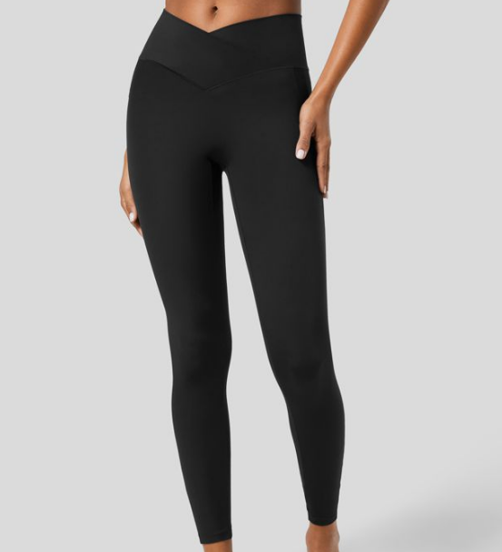 For the Mamas Crossover Pocket Plain Leggings