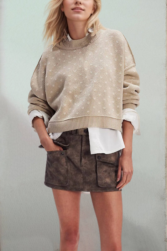 Relaxed Knit Pullover with Subtle Textured Pattern