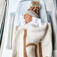 Hi. Hand Knit Baby Blanket Pecan