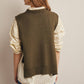 Sweater Side Tie Knit Vest