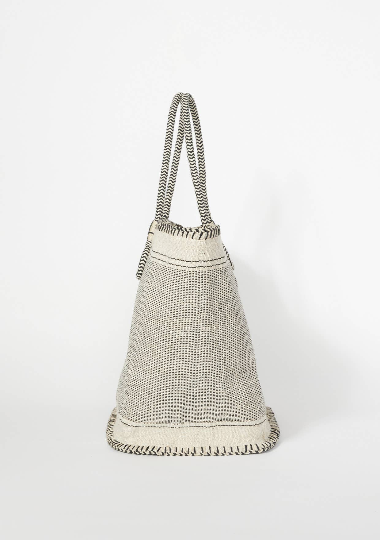 All The Essentials Large Woven Cotton Zip-Up Tote Bag