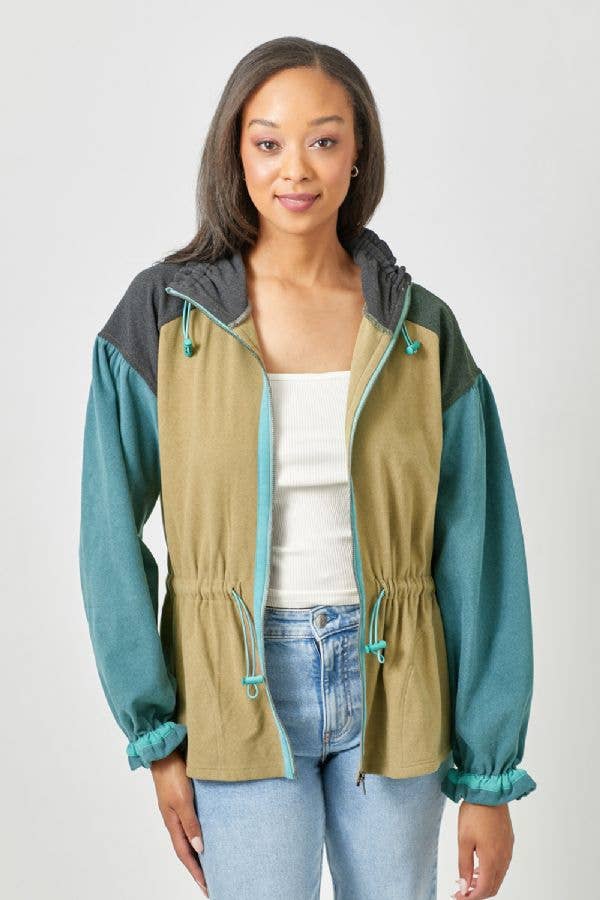 Color Blocked Anorak Jacket - Bestseller