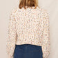 Puffed Sleeve Cropped Confetti Sweater