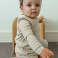 Toddler Almond Button Ribbed Pant