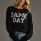 Black & White Knit Soft Game Day Sweater