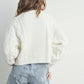 CASUAL SOLID CABLE KNIT SWEATER