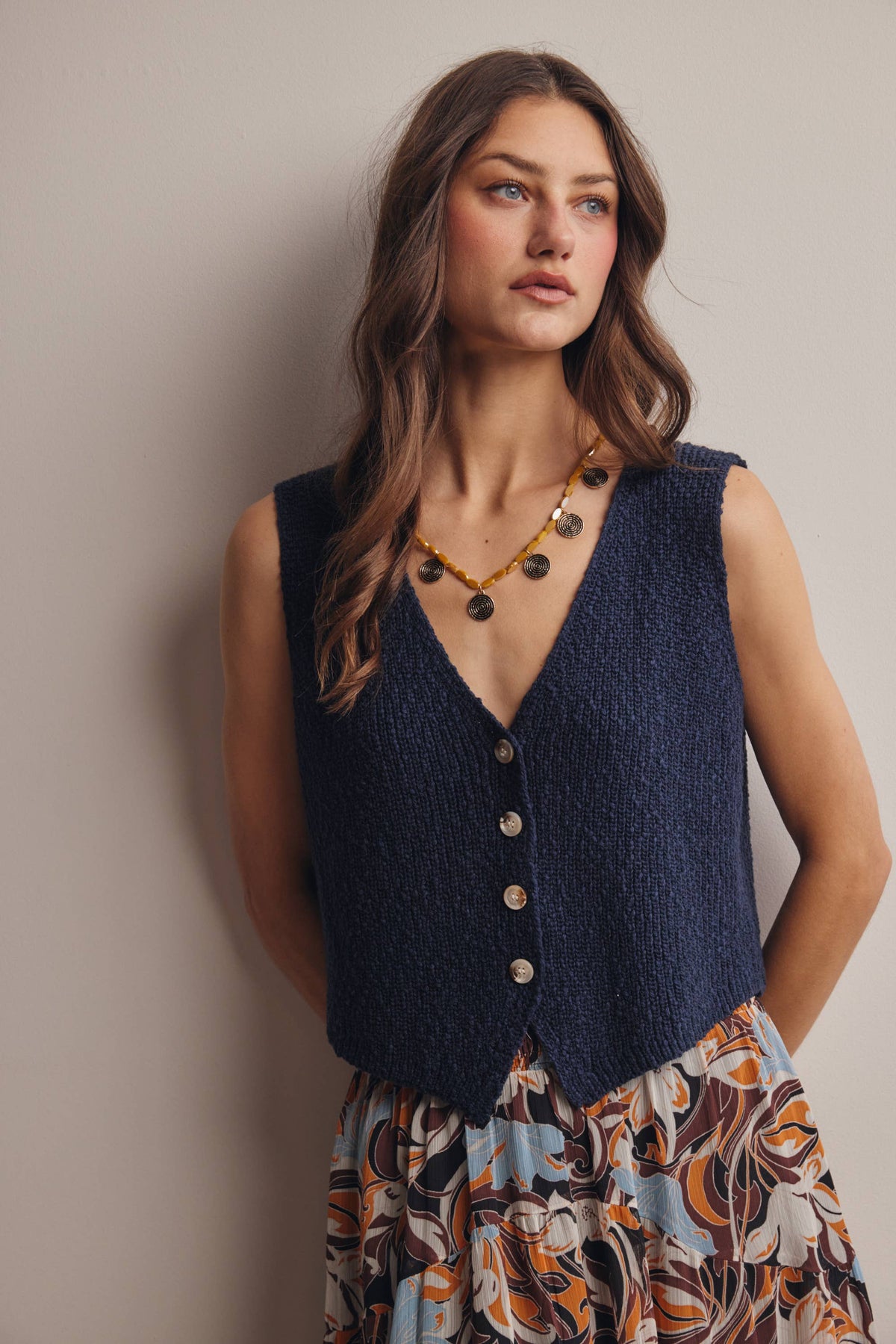 Button-Front Knit Vest Year Round Sweater Vest - 20% Off Code WELOVESALES