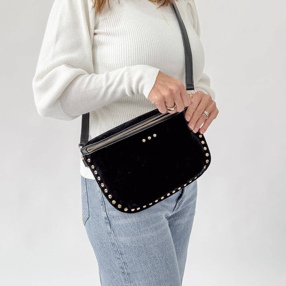 Sabrina Studded Suede Bum Bag