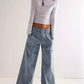 Casual Low-Waist Loose Jeans