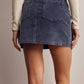 Stretch Corduroy Mini Fall Skirt