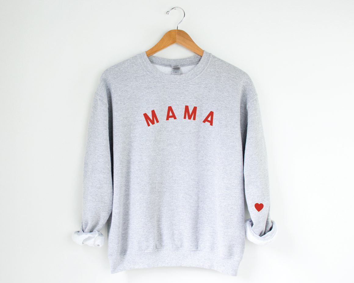 Mama (Heart on Sleeve) Womens Sweats and T's