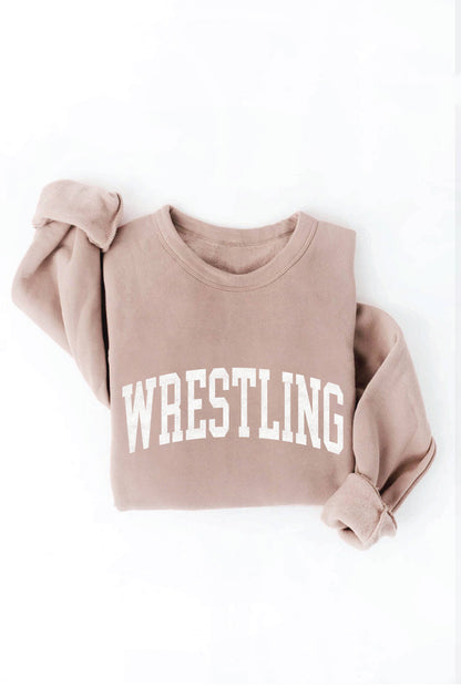 Pre-Shrunk Fleece Lined WRESTLING Graphic Sweatshirt