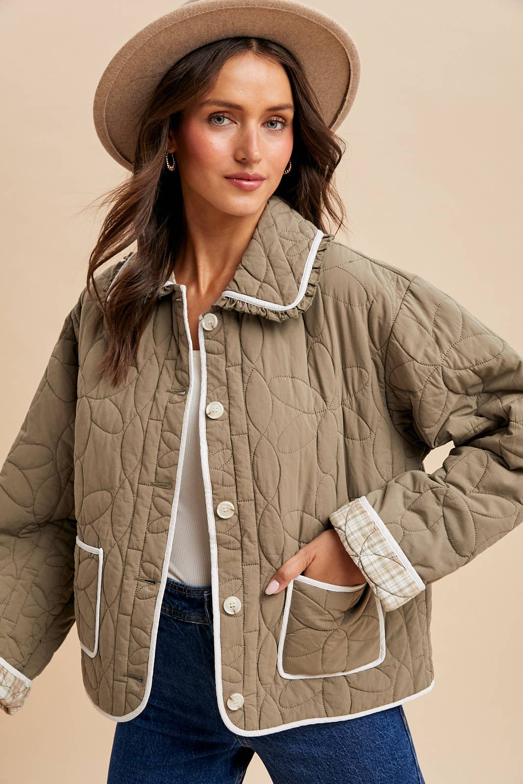 Floral Quilted Spring Coat - 20% Sale CODE WELOVESALES