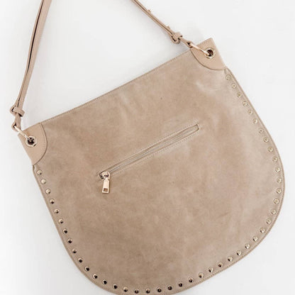 Rosalie Rivet Suede Hobo Bag