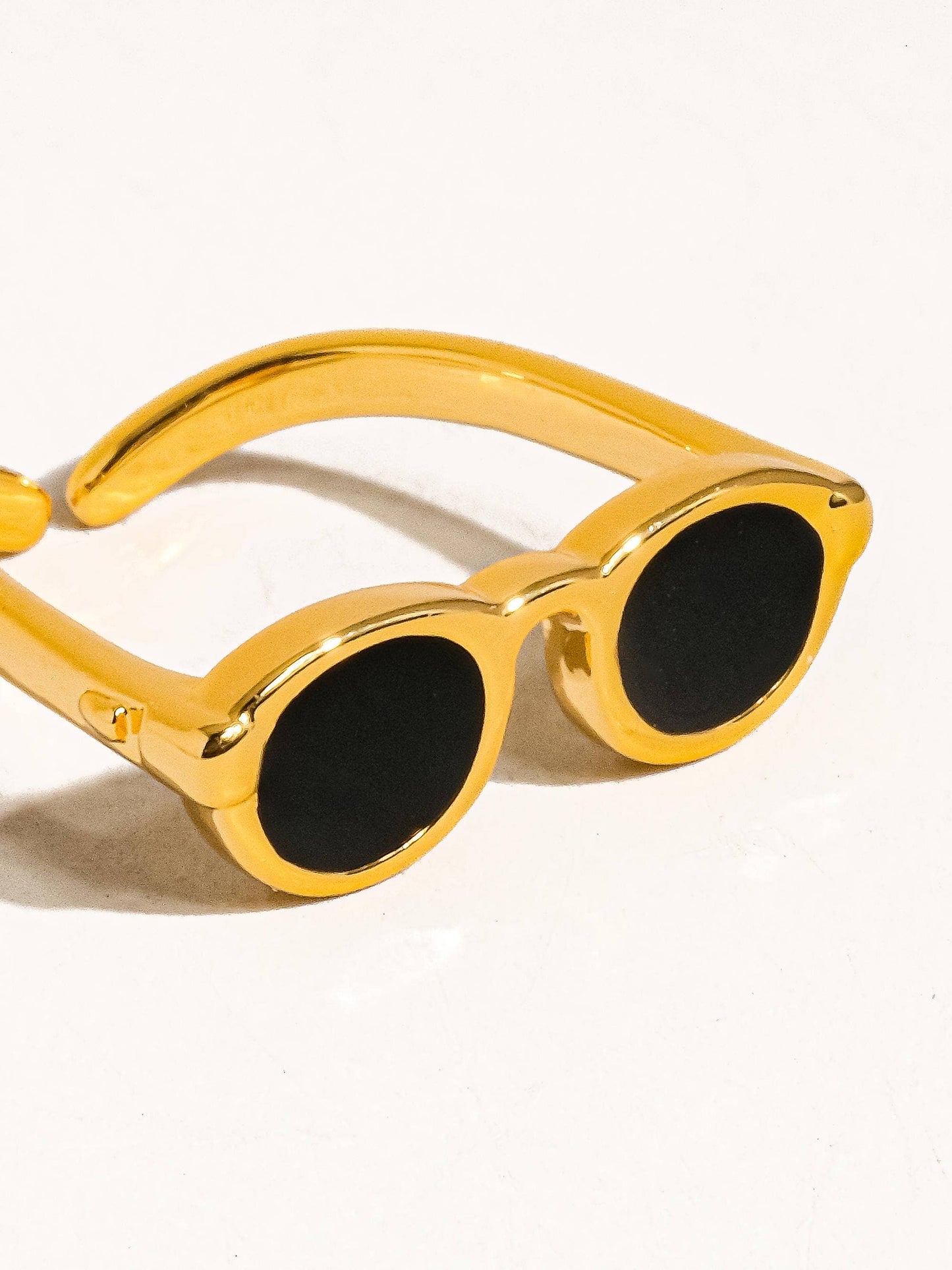 Dean  18K Gold Sunglasses Adjustable Ring- Tarnish Free