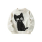 Cartoon Print Cotton Sweatshirt Casual Long Sleeve