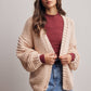 Chunky Knit Heart Back Cardigan - Bestseller