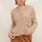 En Creme Eyelet Long Sleeve Sweater Cardigan - Bestseller