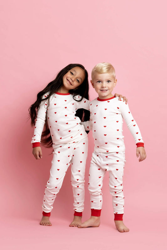 My Little Love Toddler/Kid Two-Piece Pajama Set_Tiny Hearts - Sale