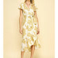 Golden Floral Wrap Dress for the Mamas
