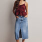 Ruffle Holiday Trim Tie Front Cami Top