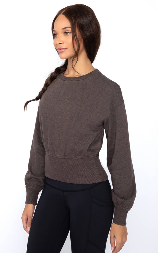 Women's Lux Fleece Stone Wash Long Sleeve Pullover