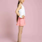 Girls Classic Tennis Pleated Skirt - Plumeria