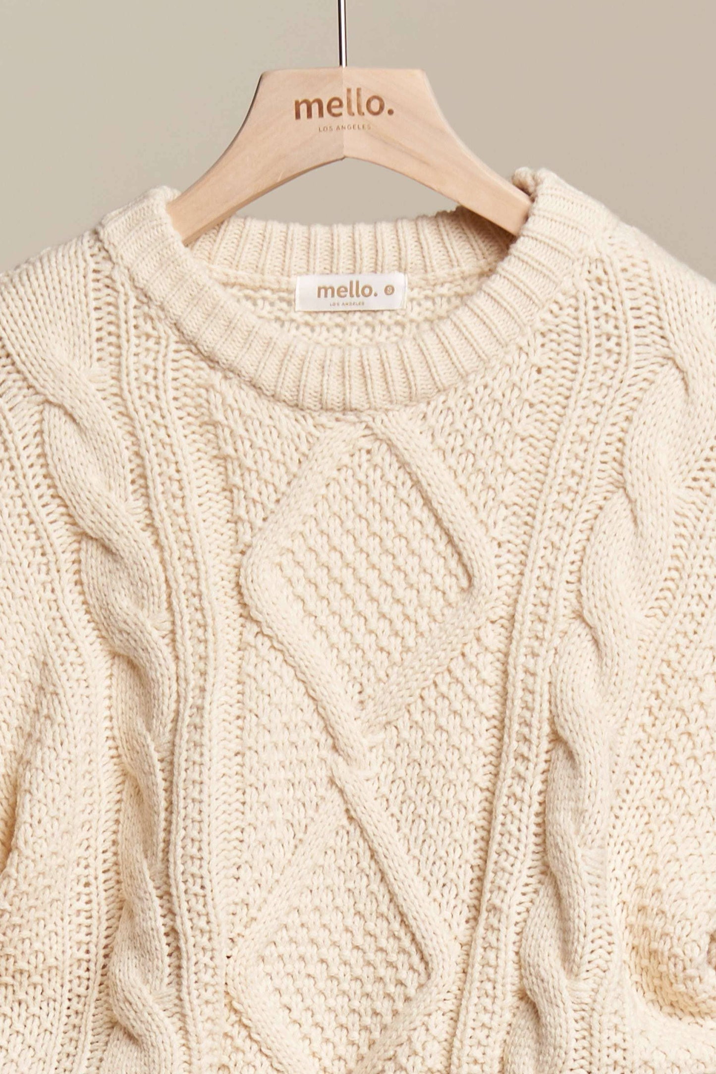 Cable Knit Drawstring Sweater