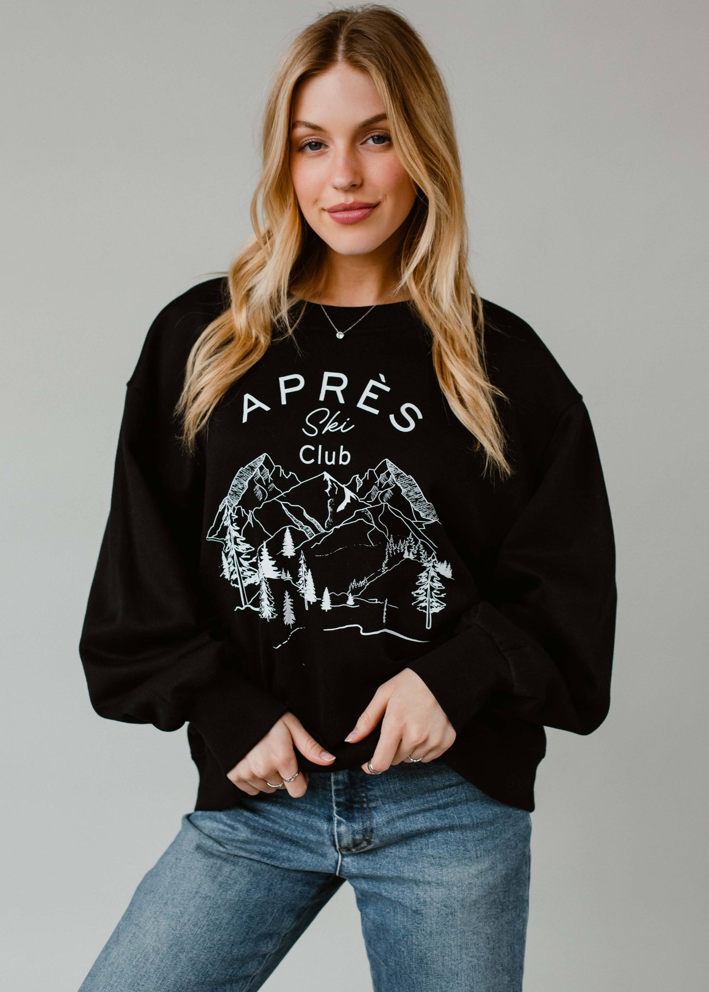 Coziest Cotton Lined Apres Ski Club Sweatshirt