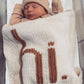 Hi. Hand Knit Baby Blanket Pecan