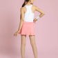 Girls Classic Tennis Pleated Skirt - Plumeria