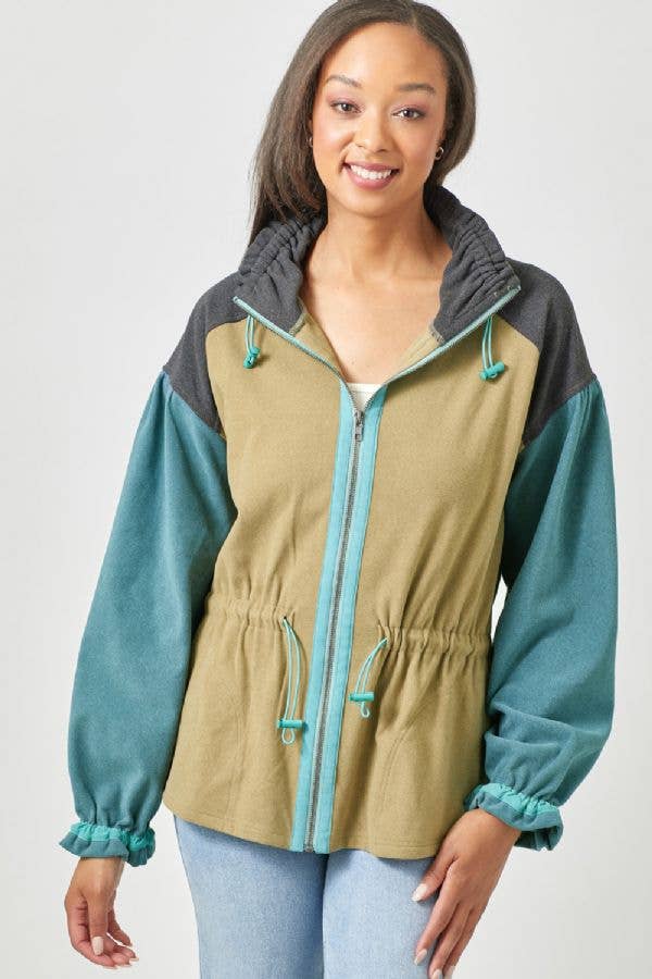 Color Blocked Anorak Jacket - Bestseller