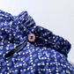 Navy Blue Polka Dot Print Dress