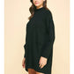 Pinch Fluted Bottom Mock Sweater Dress