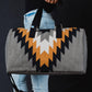 Large Hand Woven Aztec Weekender Duffel