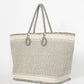 All The Essentials Large Woven Cotton Zip-Up Tote Bag