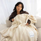 The Wool Stripe Throw - Pale Taupe Stripe