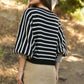 FAVORITE! - Stripped Puffer Crew Neck Sweater