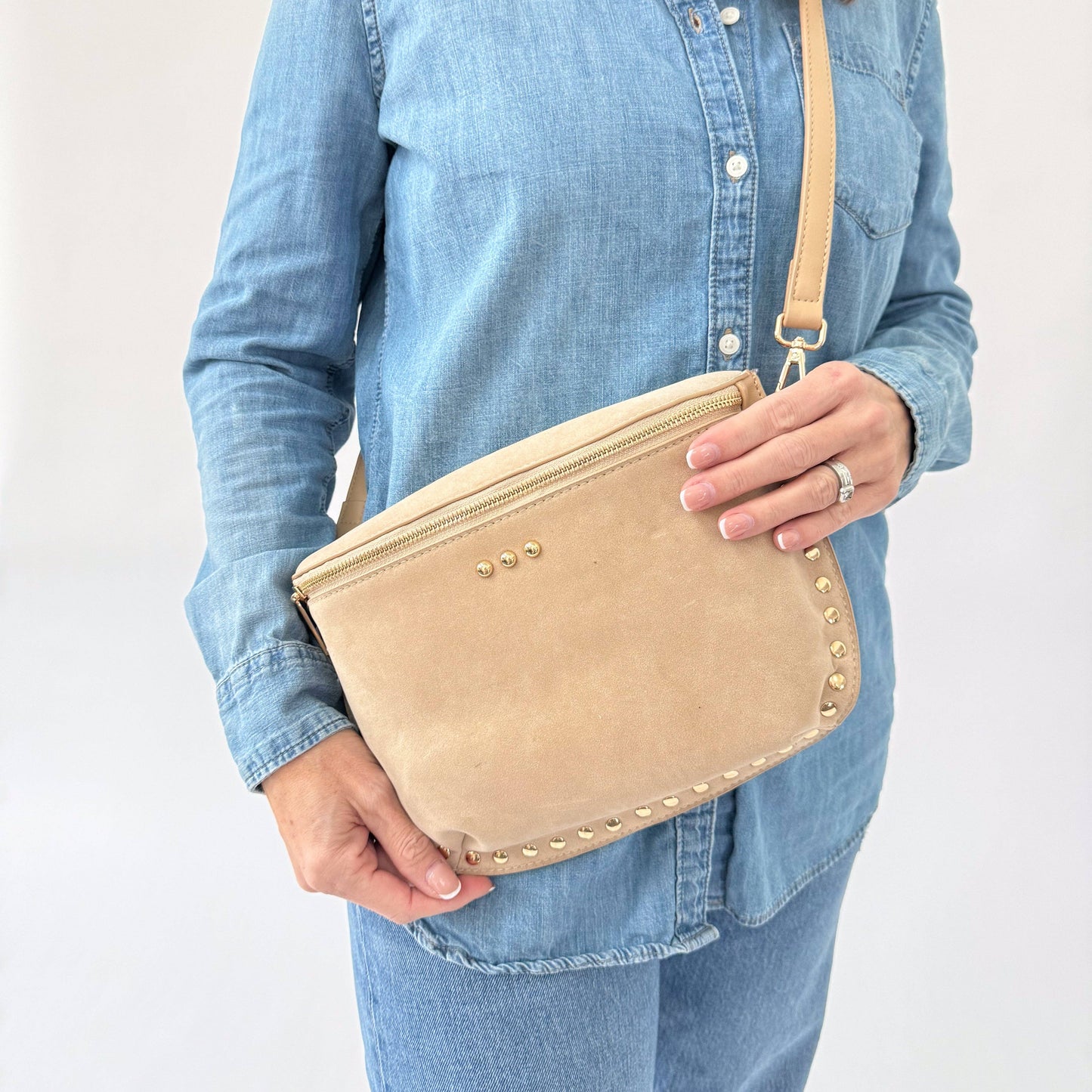 Sabrina Studded Suede Bum Bag