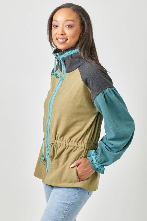 Color Blocked Anorak Jacket - Bestseller
