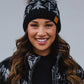 Black w/ Grey Winter Pattern Pom Hat