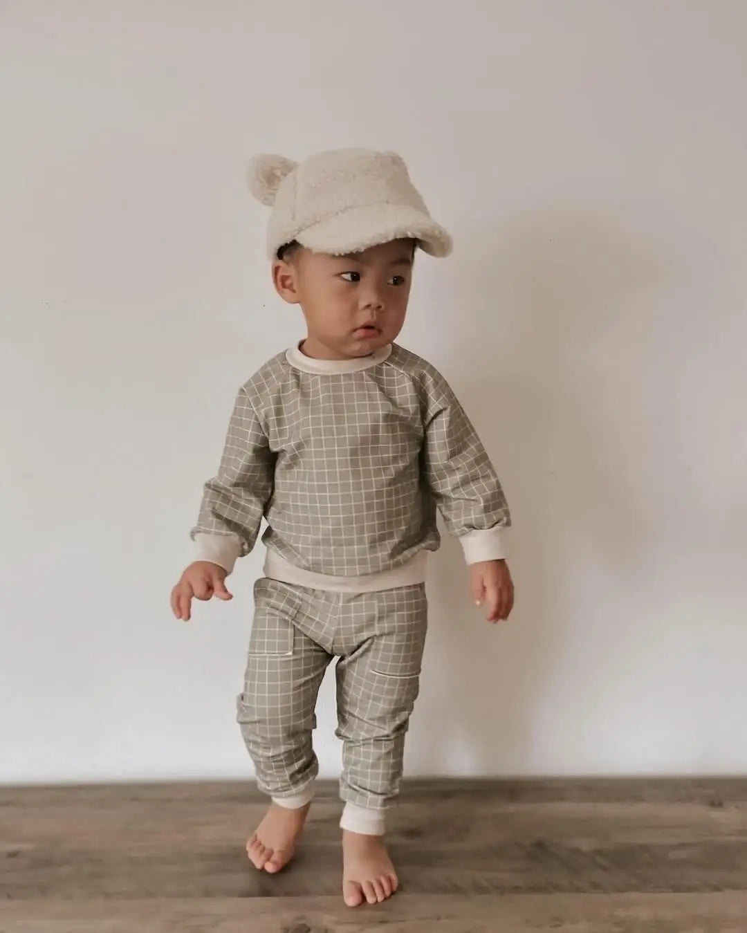 Bryson Baby cotton sweatshirt / checkers