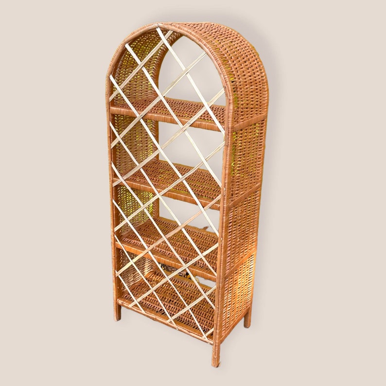 Wicker Arched Bookcase,
