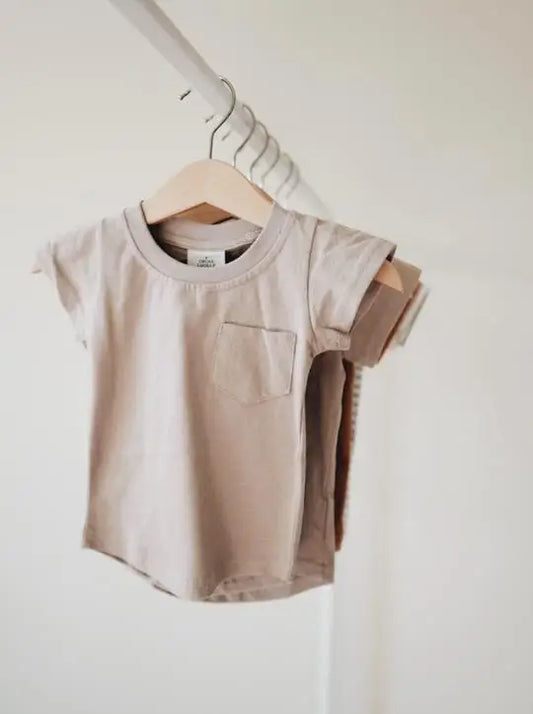 Kids Brantley Brushed Cotton Tee - Mushroom