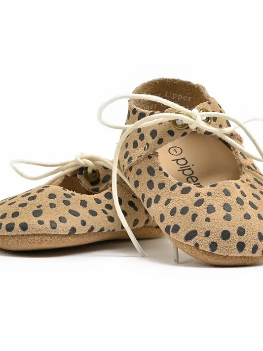 Cheetah - Lace-Up Mary Jane - Soft Sole