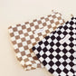 Checkered Pouch - Tan