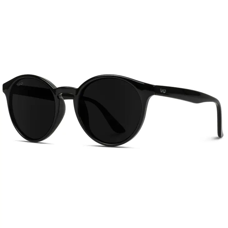 Mama Jay - Round Classic Retro Frame Sunglasses  Black Frame/Black Lens