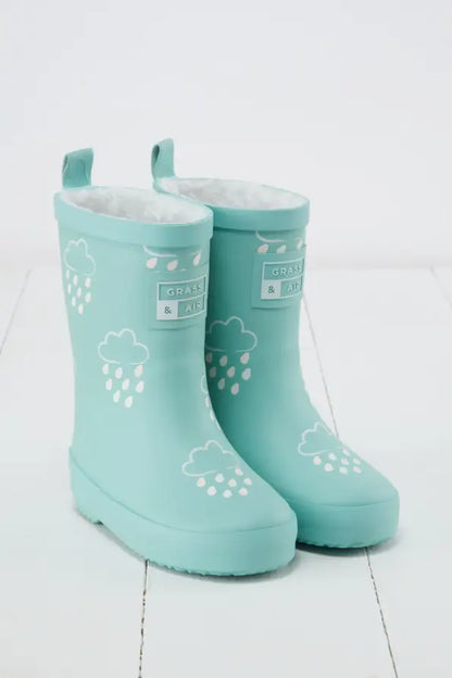 Pistachio Color Changing Kids Spring Wellies