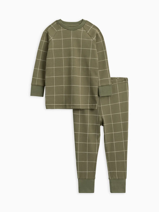 Long Sleeve Jammies - Basket / Forest